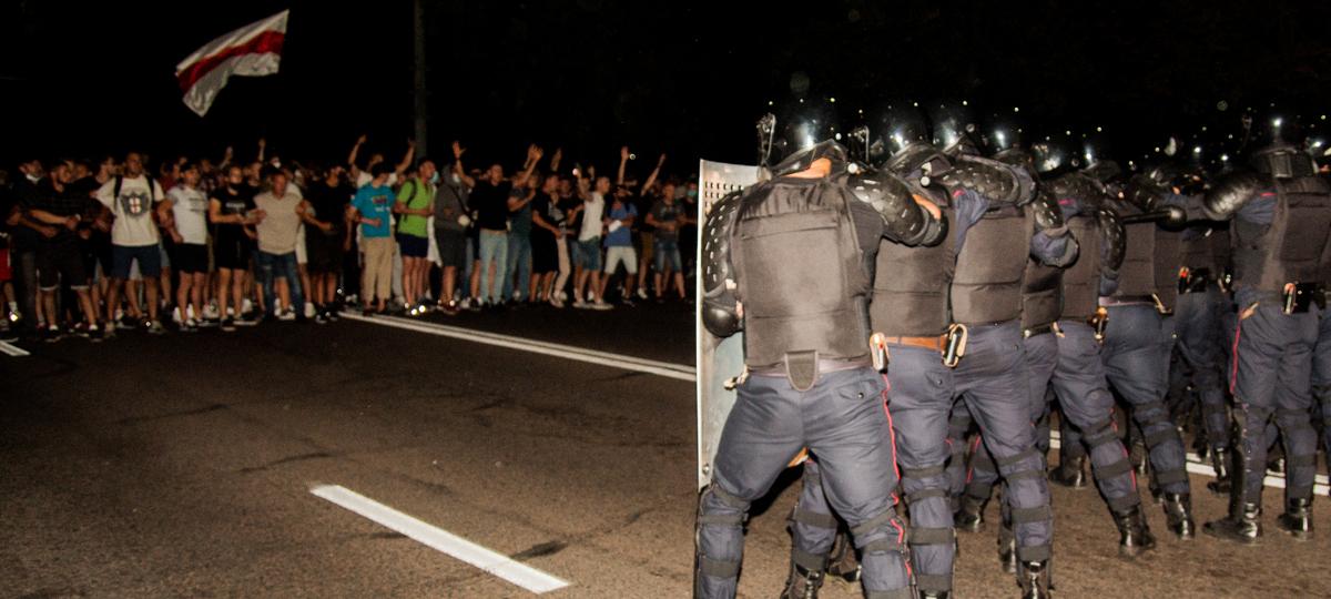 Акция протеста в Бресте 9 августа 2020 года