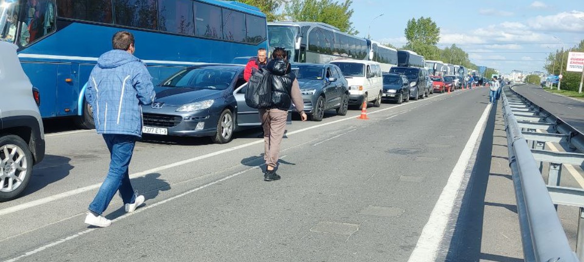 Очередь на выезд из Бреста в Польшу 5 мая 2023 года. Фото: https://t.me/terespol