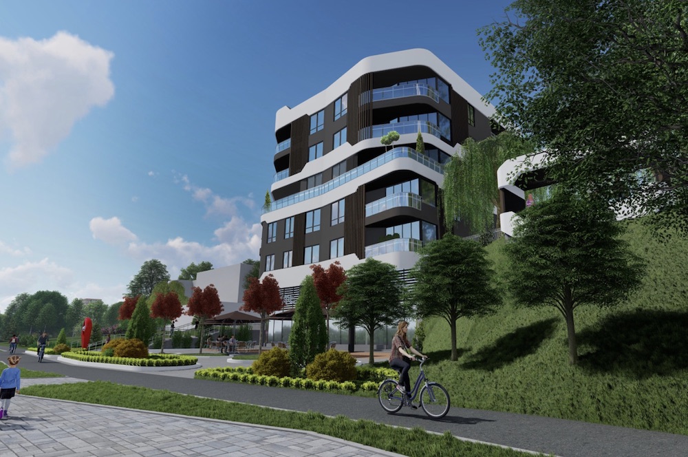 ЖК «Жемчужина» в Бресте на берегу Мухавца. Фото: brestcad.com.