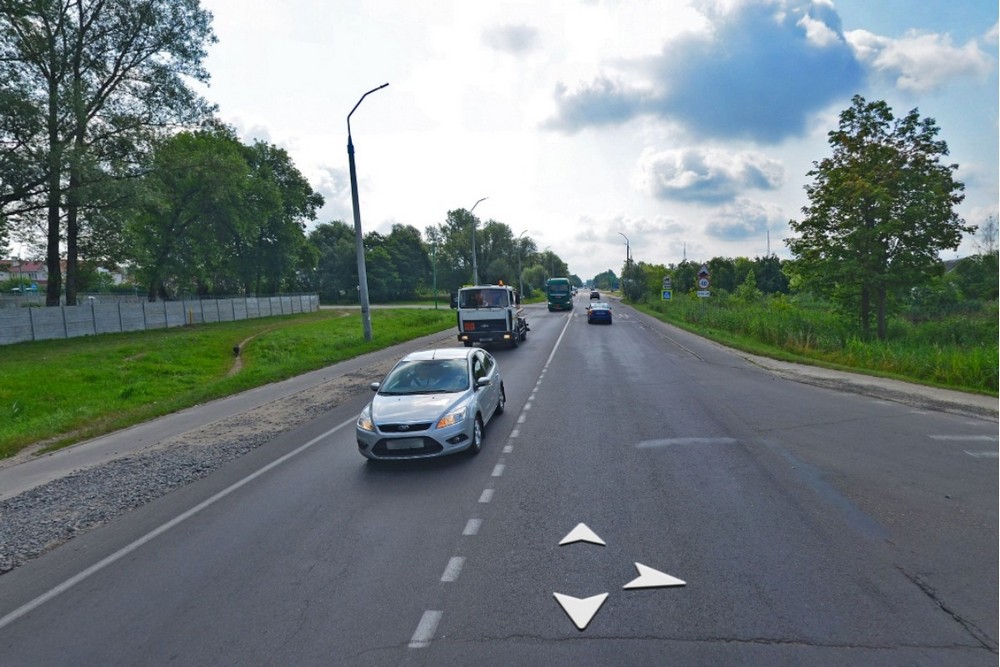 Пересечение Ковельского шоссе с Кирпичной и Жукова в Бресте. Скриншот яндекс-карт