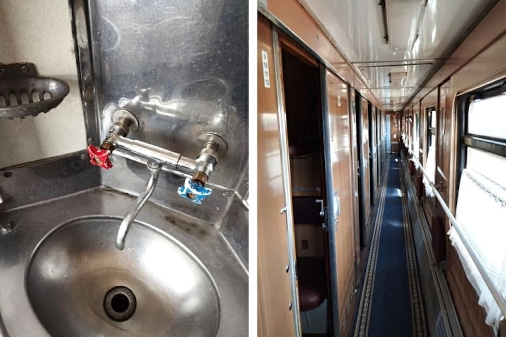 Интерьер пассажирского вагона, выставленного на торгах