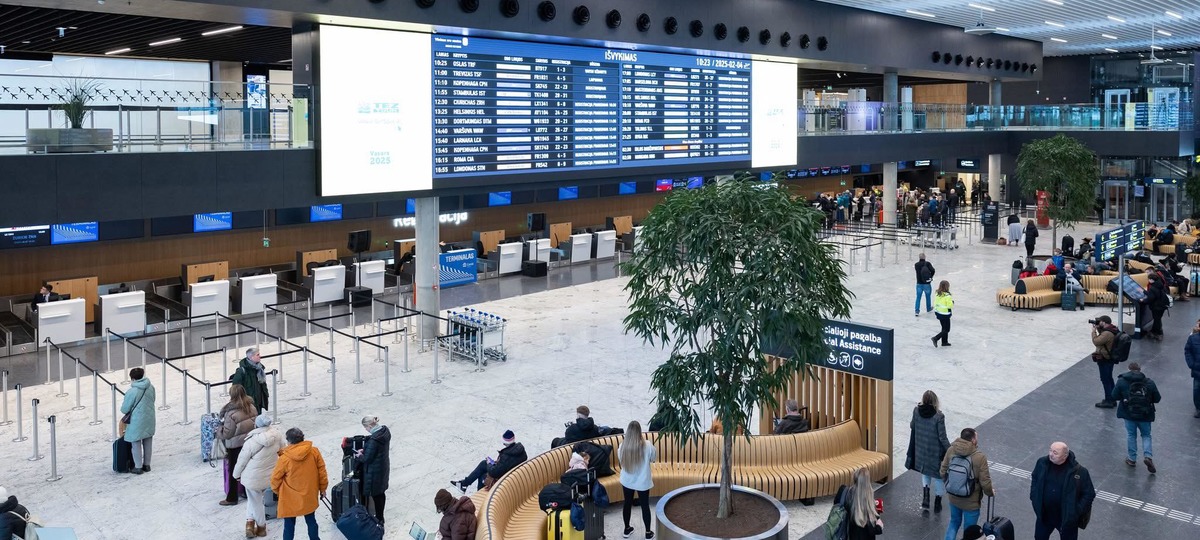 Внутри аэропорта Вильнюса. Фото: vilnius-airport.lt