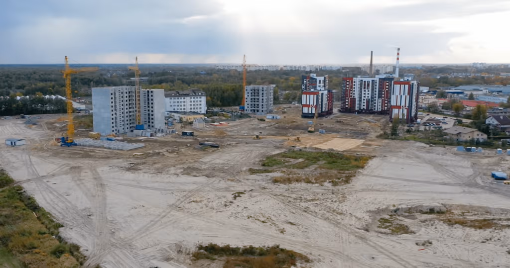 Стройка нового микрорайона на Карьерной в Бресте